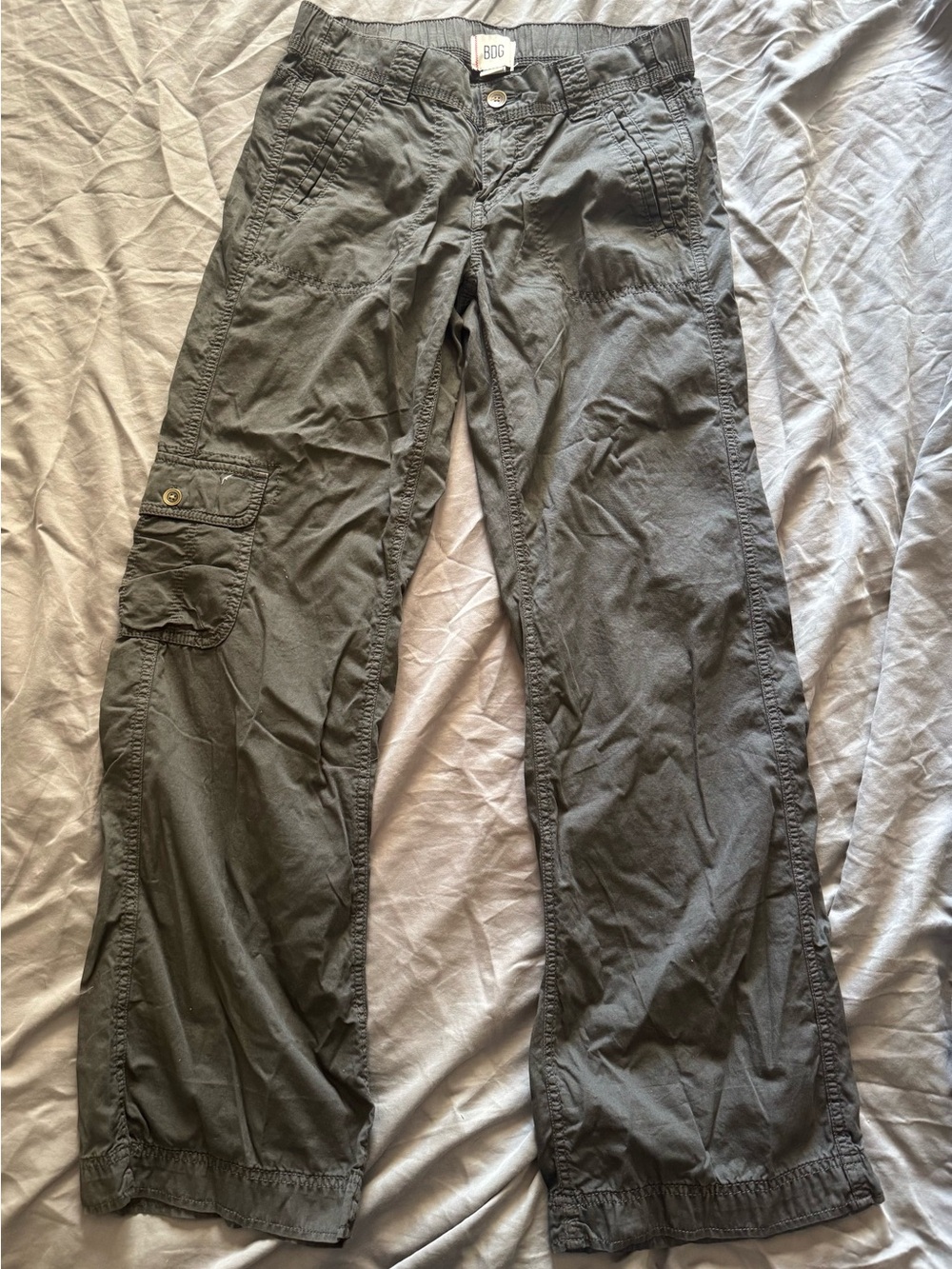 Y2K BDG Urban Outfitters Gray Utility Cargo Pants Size M Grunge Indie